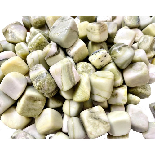 Serpentine healing tumblestone - serpentine,