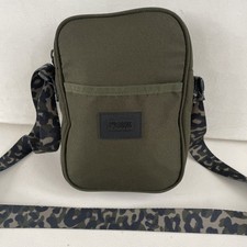 PINK VICTORIAS SECRET SMALL ARMY GREEN CANVAS SHOULDER BAG MESSENGER EXCELLENT