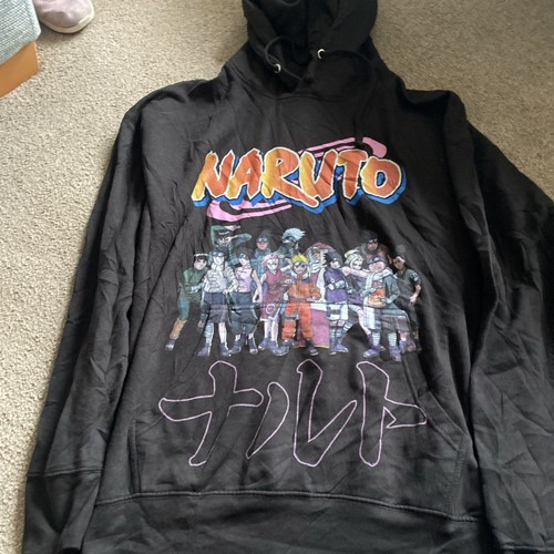 Naruto anime black hoodie - black, size