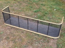 Antique 19th Century Nursery Spark Guard Brass & Wire Mesh Fireplace Screen