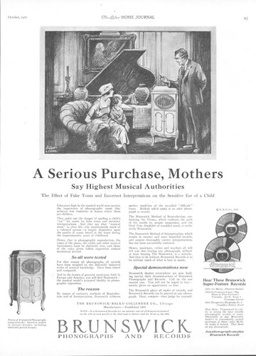1921 brunswick phonograph - 1921,