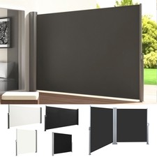 Retractable Deck Side Awning Screen Fence Privacy Screen Canopy Garden Sunshade
