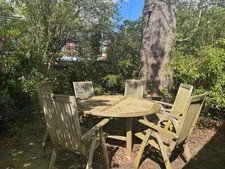 Oak Garden Furniture Set 6
