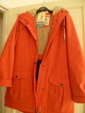 SEASALT Orange Tiller Coat Womens UK Size 12