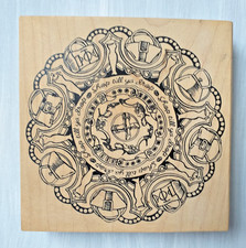 Rubber Ink Stamp,'Shop till you drop'.Design by INKADINKADO. Wood Mount Block.