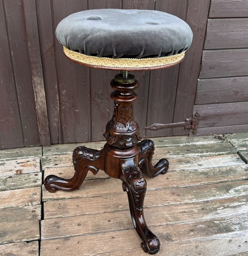 Antique 19thc carved rosewood - antique,