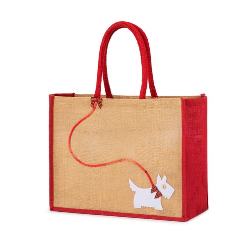 Large jute hessian red - jute,