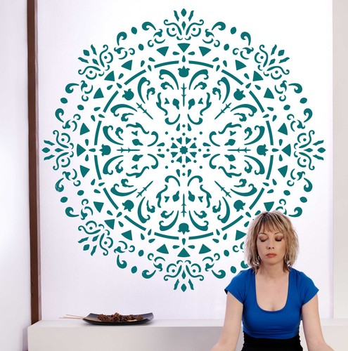 Mandala large walls stencils - mandala,