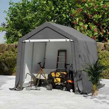 Garden Shed Tube Storage Galvanized Shed Garden Shed in Grey