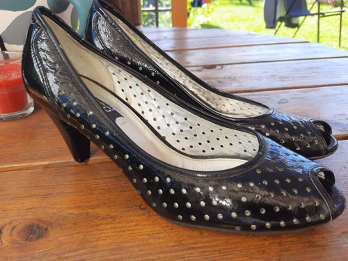 Ecco ladies black perforated - black,