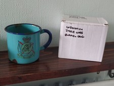 RARE ENAMEL JUDGE WARE QUEEN ELIZABETH II CORONATION MUG 1953 (RUSTY)
