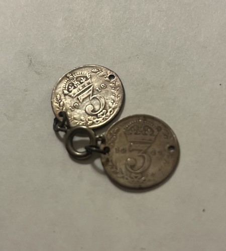 Antique british pence - 3, coins