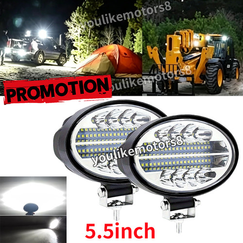 2pcs 12v 5inch oval - 2pcs, led