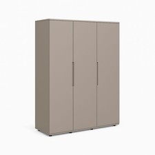 DFS Dwell Notch II Triple 3-Door Wardrobe in Stone Grey RRP £899