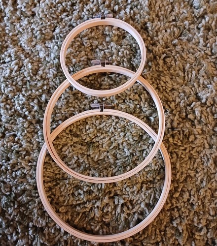 Embroidery hoops set three - hoops, of