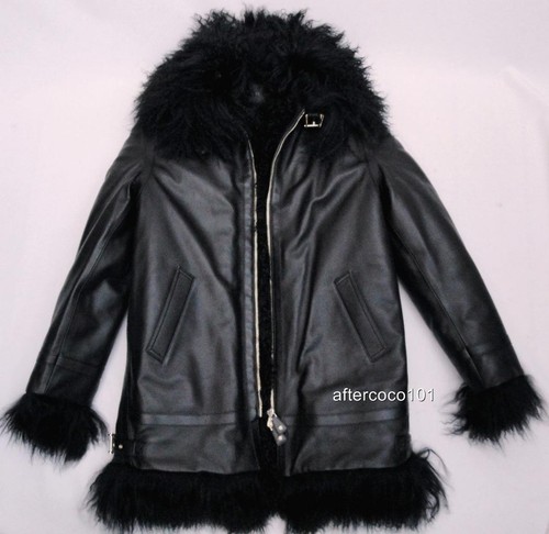 Versace black shearling - versace,