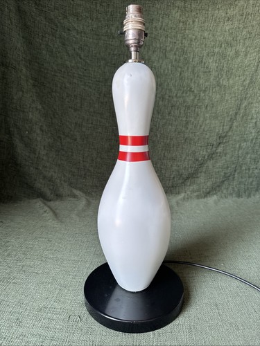 Bowling pin lamp red and - pin,