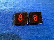 PAIR OF EARLY BRITISH MILITARY NUMBER 8 COMMANDO WOVEN ARM BADGES,SPECIAL FORCES