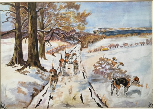 Hounds snow coast - in,