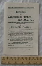 1955 leaflet Exhibition of Ceremonial Robes & Mantles Arundel Castle