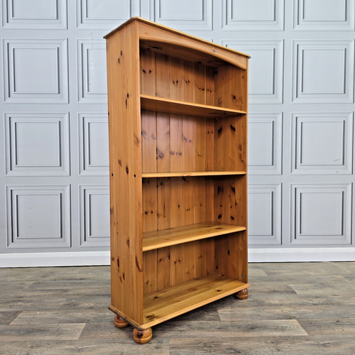 Vintage pine bookcase open - vintage,