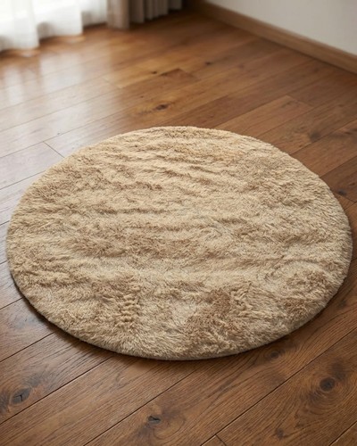 Circle semi shag rug - semi,