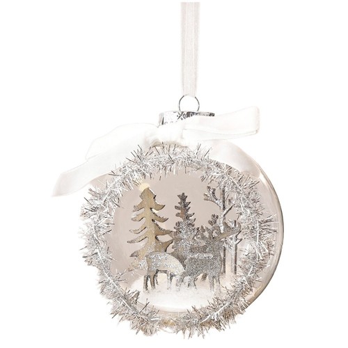 Round clear bauble 10cm - round,
