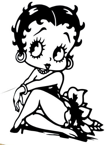 Betty boop vinyl sticker - boop,
