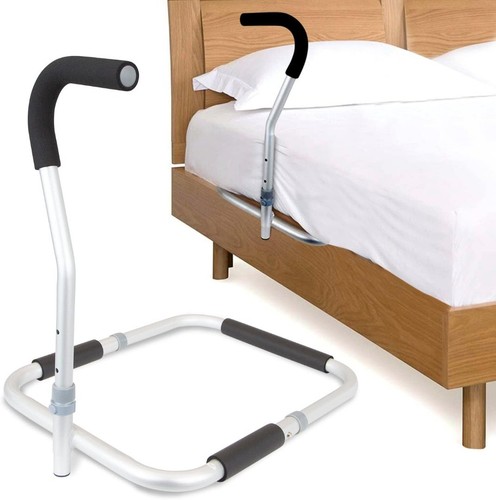 Bed rail cane stand assist - rail, bar