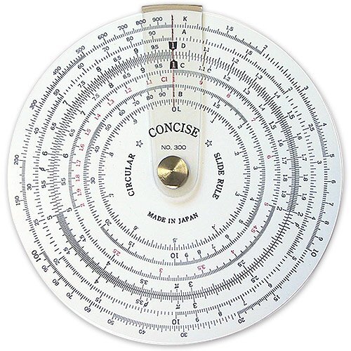 Concise ruler circular - circular, slide