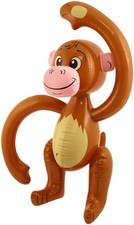 LARGE INFLATABLE MONKEY Blow Up Reusable Toy Animal Kids Party D�cor 58cm UK
