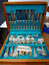 KINGS Design Osborne of Sheffield Silver Service 80 Piece Canteen of Cutlery Set