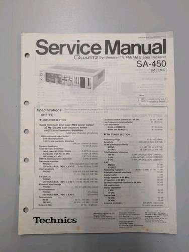 Technics 450 quartz - sa-450,