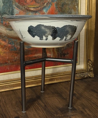 Studio art pottery bison - studio,
