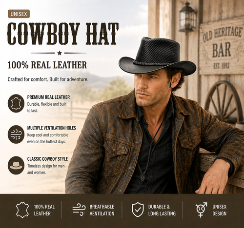 Genuine leather cowboy - genuine,