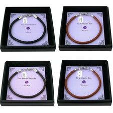 Engraved Leather Bracelet