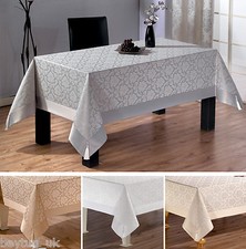 Large Luxury Tablecloth Grey