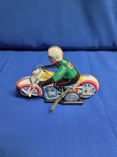 Vintage motorcycle tin - vintage, litho