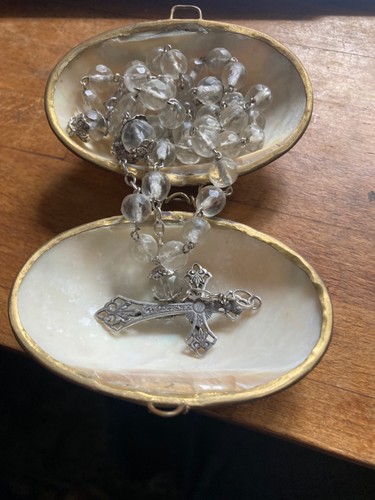 Solid silver carved crystal - solid,