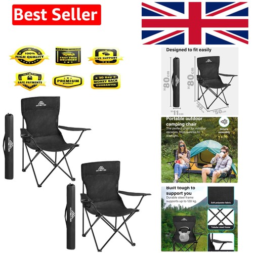 Set black folding camping - of, 2