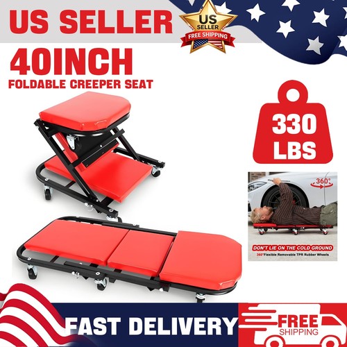 Red fold upholstered seat - fold,