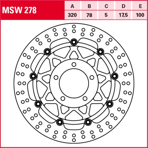 Trw brake disc msw278 - trw, fits