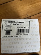 Lusso Stone Slotted Basin Waste Click Clack Brushed Stainless steel