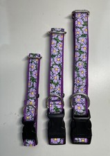 Dog collar hand made in lilac