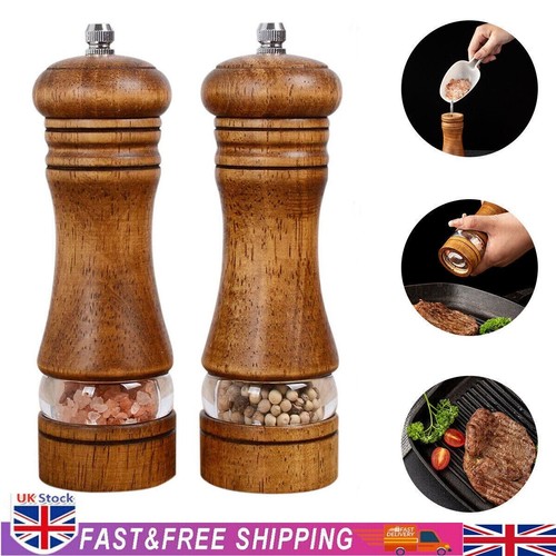 2pcs oak wooden manual - manual, pepper