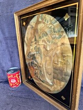 Rare Huge Antique C17th/18th Framed Stump Work Tapestry Needlework Textile Panel