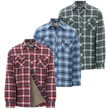 Champion Pennine Men's Sherpa Fleece Shirt Long Sleeves Casual Wear Collar S-3XL