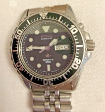 Seiko Sports Kinetic Diver 200m Vintage 5M43-OA40 Black Dial Serial No 693519