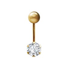 9ct Gold Jewelco London 6mm CZ