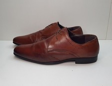 TAYLOR & WRIGHT SIZE 11UK EUR45 MENS BROWN LEATHER LOW TOP FORMAL SMART SHOES